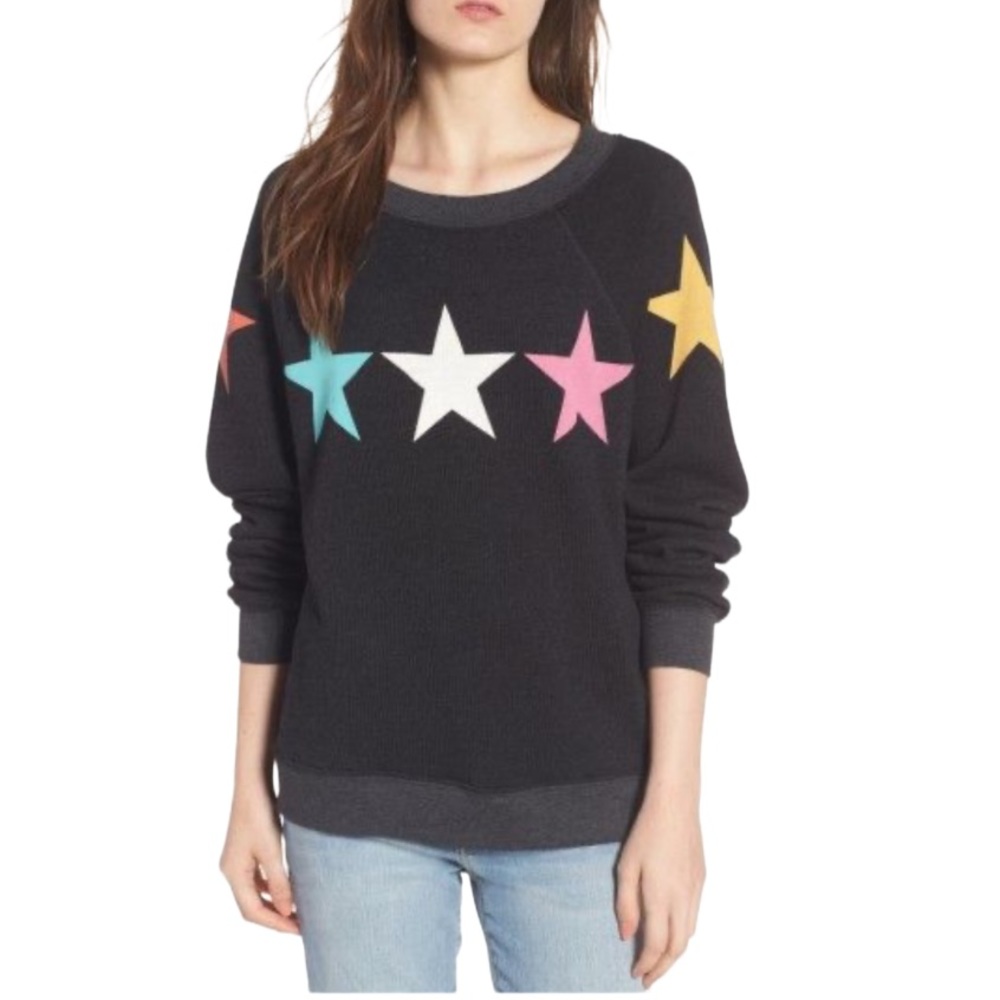 Wildfox Arcade Stars Heathered Sweatshirt